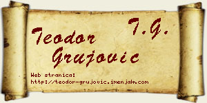 Teodor Grujović vizit kartica